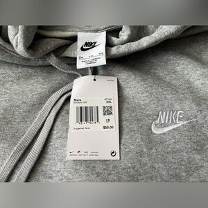 Nike Men’s Club Fleece Pull Over Hoodie Color Gray, Size XXL NWT